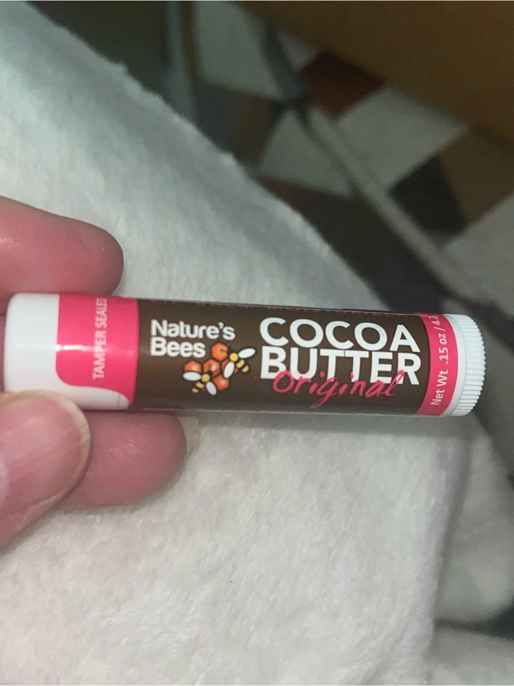New Sealed Nature’s Bees Cocoa Butter Original Chapstick